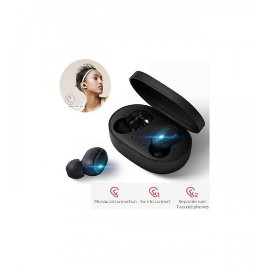 Pazariz Ae6s Bluetooth 5.0 Kablosuz Kulaklık   Çift Mikrofonlu   Powerbank Kutulu +Şarj Kablosu