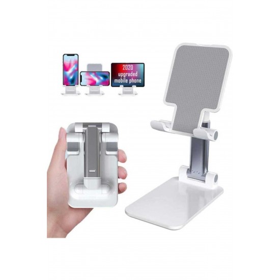 Pazariz Masa Üstü Telefon Standı & Tablet Standı Kademeli Yükseklik Ayarlı Telefon Tutucu Stand