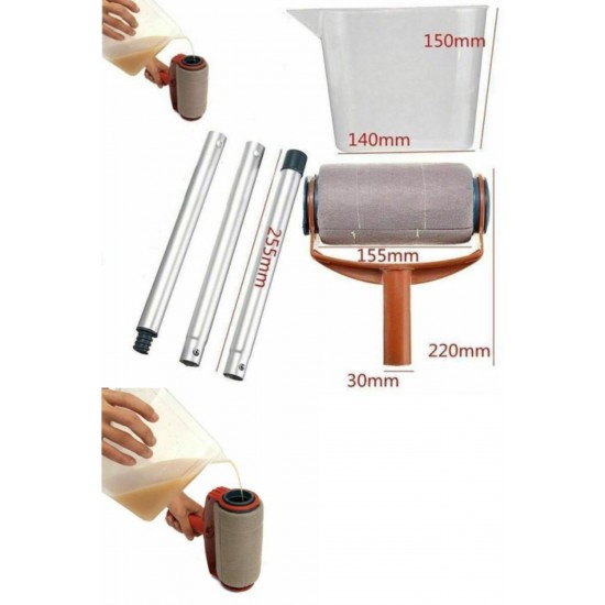 Pazariz Damlatmayan Rulo Boya Fırçası Kolay Duvar Tavan Boyama Fırçası