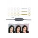 Pazariz  Led Tripod Işıklı Telefon Tutucu Makyaj Işığı Ring Light 10 Inç + 2.1 M Tripod 