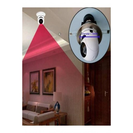 Pazariz Speed Ampul Kamera + 32gb Hafıza Kart Dünyanın Her Yerinden 360° Döndürülen Hareketli Kamera