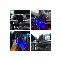 Pazariz Q3 Sensör Car Wireless Charger Araç Telefon Şarjlı Ve Tutucu Otomatik Akıllı Sensörlü