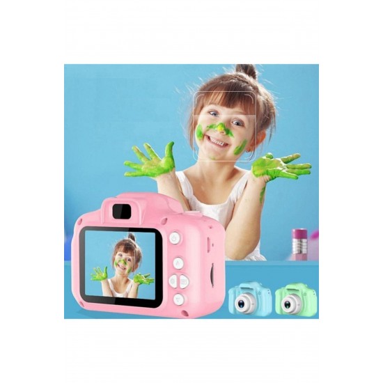Pazariz Mini 1080p Hd Kamera Çocuklar Için Dijital Fotoğraf Makinesi 2.0 Inç Ekran 720-1080p Pembe