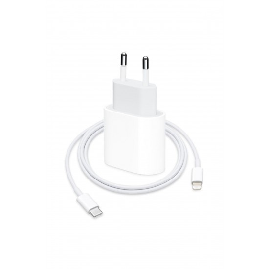 Pazariz Macbook Ipad Iphone 11 / 12 Pro Max Mini Uyumlu 20w Adaptör Kablo Usb-c Pd Hızlı Şarj Aleti