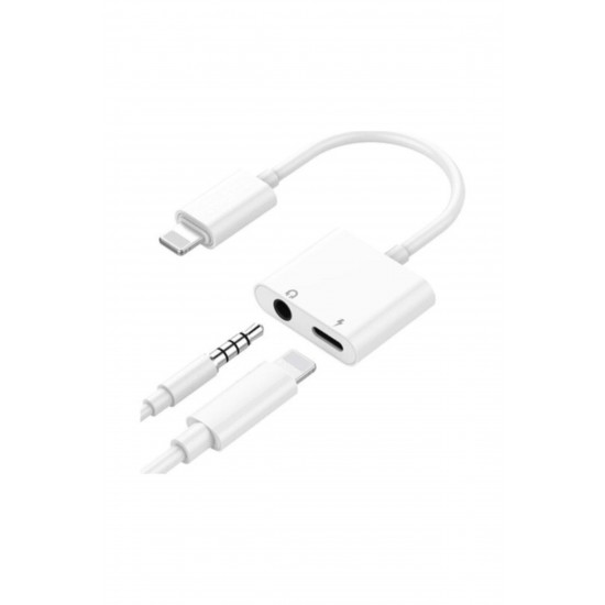 Pazariz Iphone Ipad Lightning Uyumlu Kulaklık Ve Şarj Çevirici Dönüştürücü Çoğaltıcı Kablo
