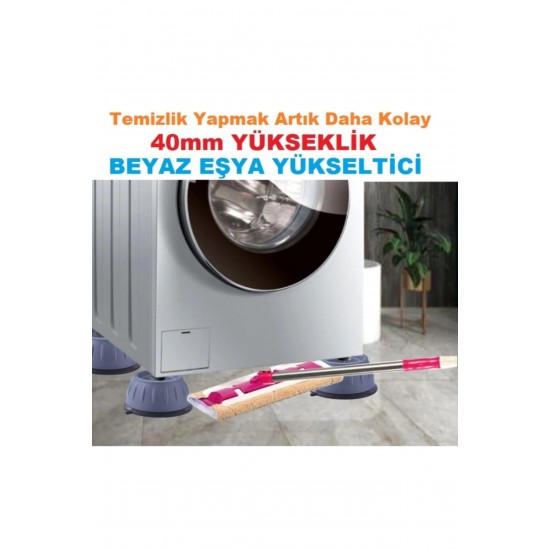 Pazariz Gürültü Sarsıntı Önleyici Çamaşır Makinası Titreşim Önleyici Kaydırmaz Vantuzlu Ayak Ped 