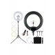 Pazariz Büyük Boy Ring Light Makyaj Güzellik 5500k 48w Kuaför Kit Çantalı Ve Kumandalı 18 Inç Işık