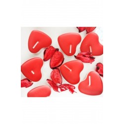 Pazariz Kalpli Mumlar Kırmızı Romantik Mum Çeşitleri 50 Adet Kalp Desenli Mum