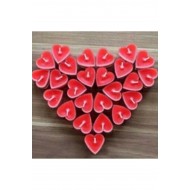  Pazariz Kalpli Mumlar Kırmızı Romantik Mum Çeşitleri 25 Adet Kalp Desenli Mum