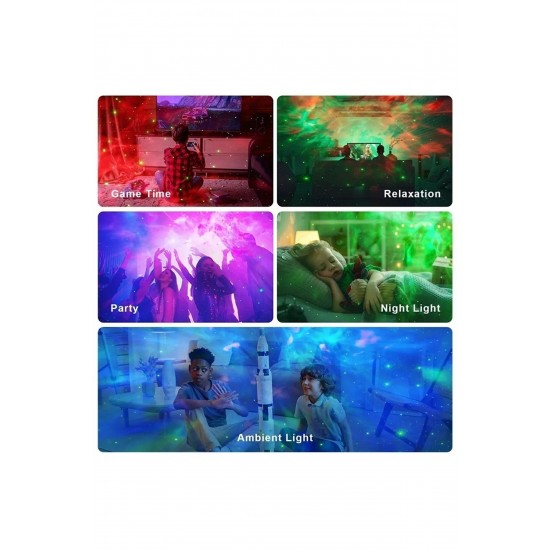 Pazariz Astronot Projector Gece Lambası Nebula Ve Samanyolu Projeksiyon Gece Lambası