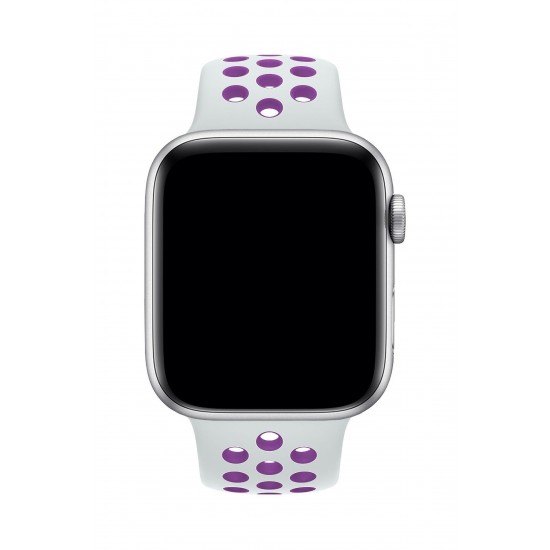 Pazariz Apple Watch Uyumlu 42-44-45 Mm  Bileklik Spor Band Delikli Kordon 