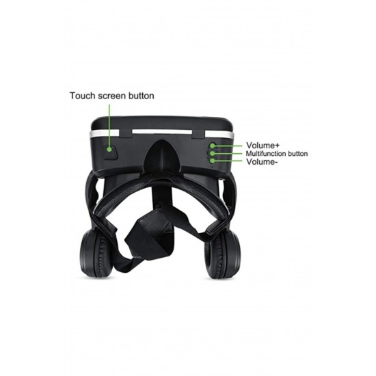 Pazariz Sanal Gerçeklik Gözlüğü Kulaklıklı 3d Vr Filmler Video Oyunları Tüm Telefonlara Uyumlu