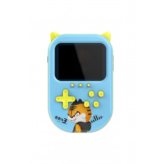 Pazariz 3.5 Inç Ekran 2 Oyuncu Taşınabilir Retro Nostaljik Gameboy & Gamebox Oyun Konsolu Mavi