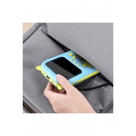 Pazariz 3.5 Inç Ekran 2 Oyuncu Taşınabilir Retro Nostaljik Gameboy & Gamebox Oyun Konsolu Mavi