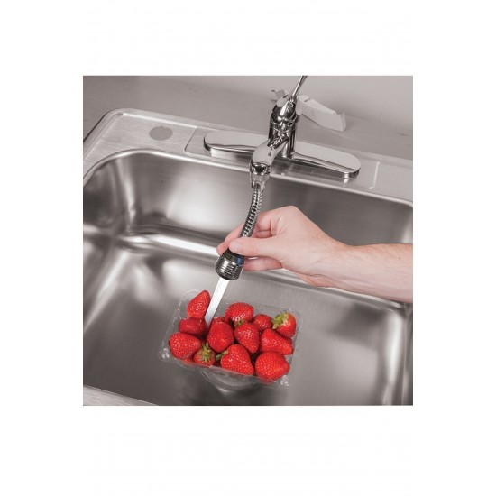 Pazariz Turbo Flex Plastik Hortumlu Esnek Ayarlanabilir Musluk Başlığı 2 Aşamalı