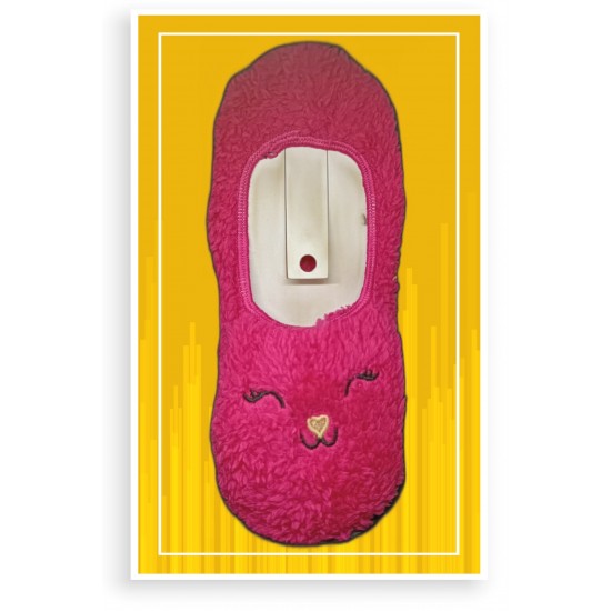 Pazariz Kadın Renkli Peluş Babet Patik Çorap Wellsoft Uyku Çorabı Yumuşak