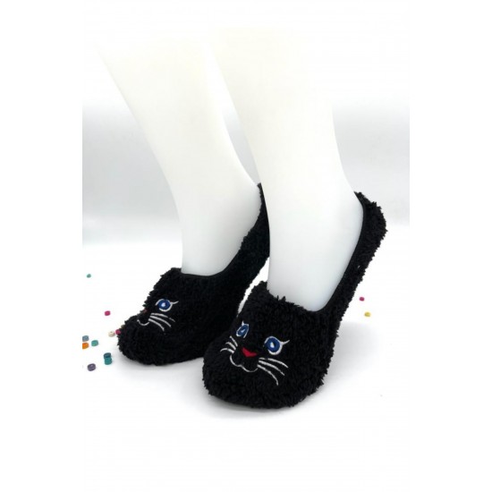 Pazariz Kadın Renkli Peluş Babet Patik Çorap Wellsoft Uyku Çorabı Yumuşak