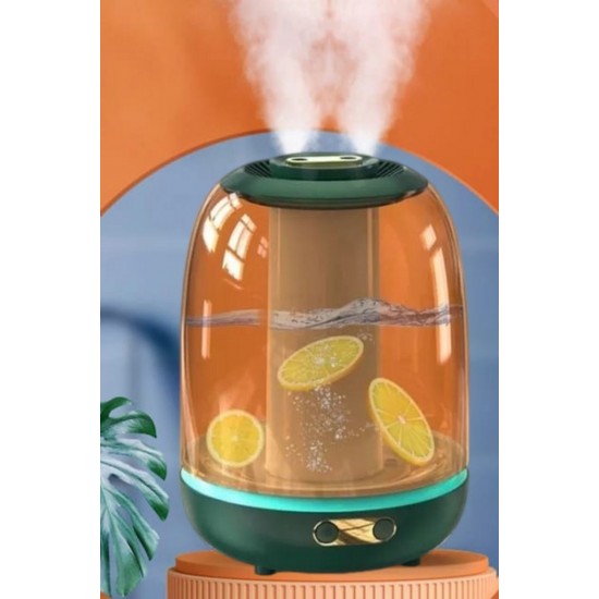 Hava Nemlendirici Ultrasonik Difüzör 3 Litre Çift Çıkışlı Buhar Makinesi Çift Püskürtme