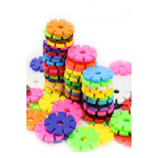 Pazariz 100 Parça Eğitici Kilitli Diskler Stem Eğitimi Uyumlu 10 Renk Eğitici Oyuncak Kutulu Lego .