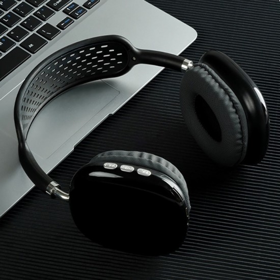 Pazariz P9 Air Kablosuz Bluetooth 5.0 Wirelles Mikrofonlu Kulaklık Stereo Siyah