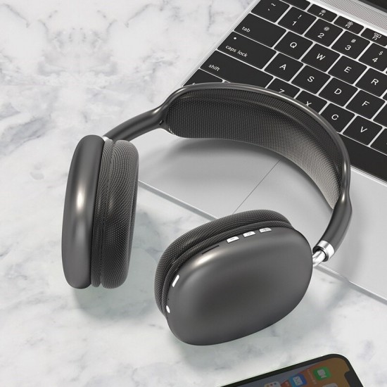 Pazariz P9 Air Kablosuz Bluetooth 5.0 Wirelles Mikrofonlu Kulaklık Stereo Siyah