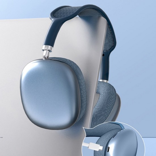 Pazariz P9 Air Kablosuz Bluetooth 5.0 Wirelles Mikrofonlu Kulaklık Stereo Mavi
