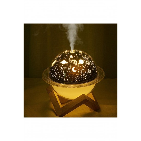 Pazariz Hava Nemlendirici Aromatik Oda Kokusu Difüzörü Buhar Ultrasonik 7 Renk Led Işıklı 250ml