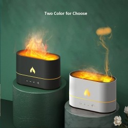 Pazariz Hava Nemlendirici Alev Efekt Difüzör Buhar Ultrasonik Led Işıklı 180 ml Alev Lambası Şömine