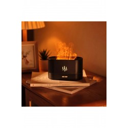 Pazariz Hava Nemlendirici Alev Efekt Difüzör Buhar Ultrasonik Led Işıklı 180 ml Alev Lambası Şömine