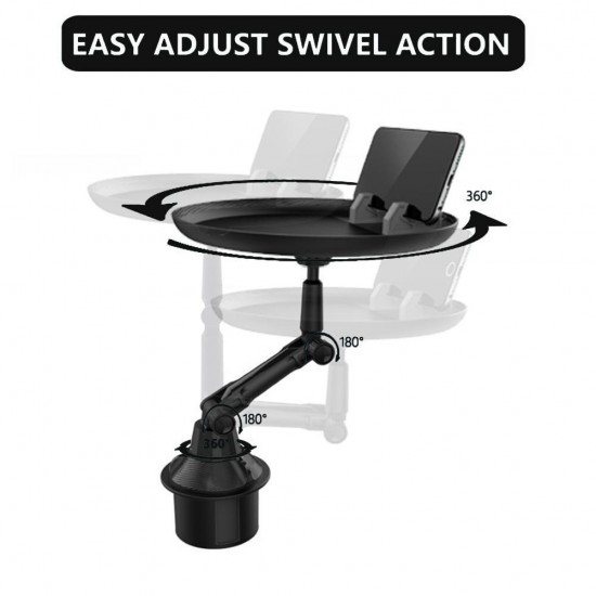 Pazariz Araba Bardak Tutucu Tepsi Masa Organizer Dönen Kaymaz Yuvarlak