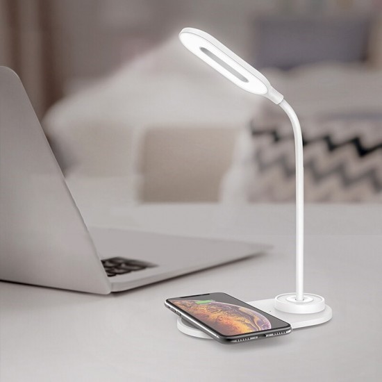 Pazariz Masa Lambası Led 10w Cep Telefonu Hızlı Kablosuz Şarj  Özellikli İki Renk Işık