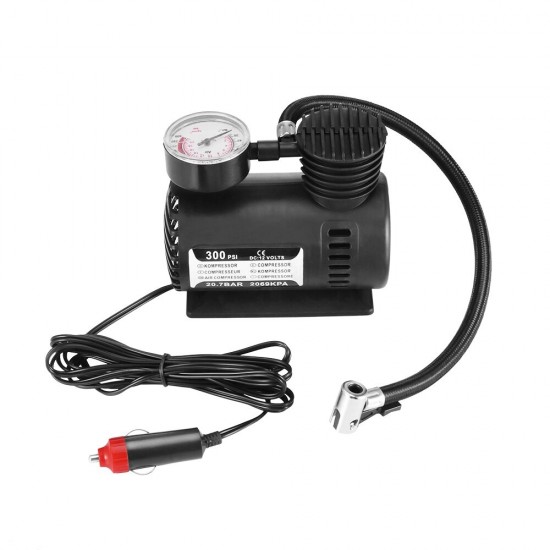 Pazariz Bot Yatak Simit Araba Araç Lastik Şişirme Pompası Hava Kompresörü 12 Volt 300 Psi Air Pump