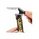Pazariz Profesyonel T-bıçak Ense Sakal Tıraş Makinesi Digital  Metal Usb Type-C Paslanmaz Tıraş M.