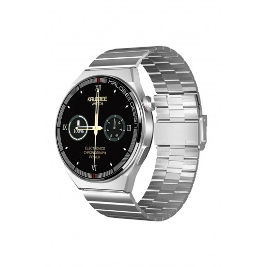 Pazariz Amoled Yuvarlak Ekran 46 Mm Siri Nfc Gps Bluetooth Çelik Smartwatch Yedek Kordon Akıllı Saat