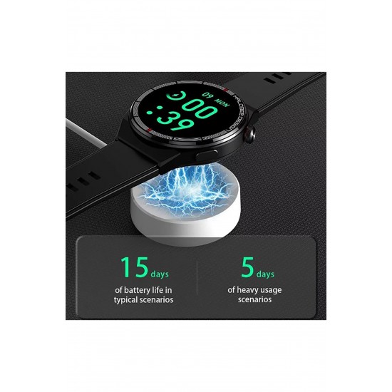 Pazariz Amoled Yuvarlak Ekran 46 Mm Siri Nfc Gps Bluetooth Çelik Smartwatch Yedek Kordon Akıllı Saat