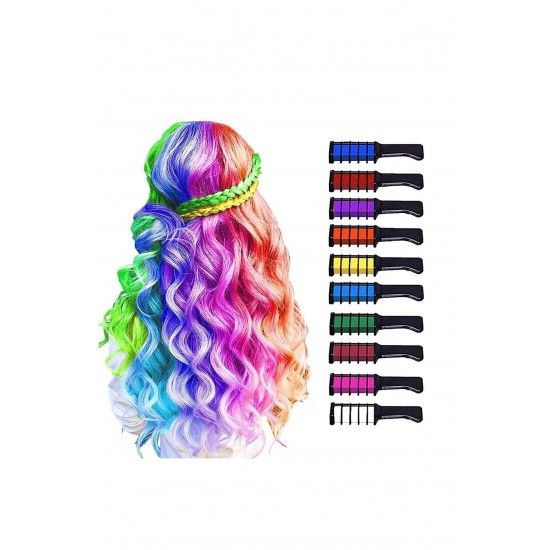Pazariz Rengarenk Saç Boyama Tebeşiri - Mini Taraklı Konsept Saç Boyama Seti Hair Chalk