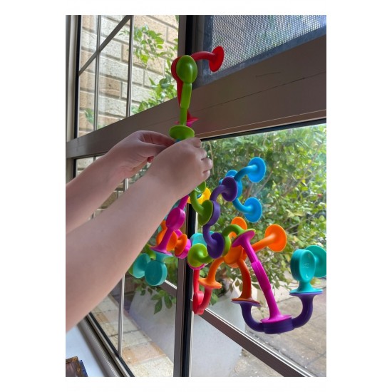 Pazariz Vantuzlu Vakum Molekül Parça Yapı Silikon Taşları Popit Duyusal Eğitici Oyuncak