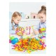 Pazariz Geometrik Çubuklar 120 Parça Bloklar Yapboz Puzzle Bultak Zeka Renk Gelişim Eğitici Oyuncak