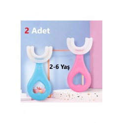 Pazariz U Şekli Bebek Diş Fırçası 2 Adet Yeni Nesil Fırça 2-6 Yaş