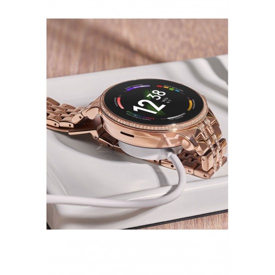Pazariz Bayan Akıllı Saat Serisi SmartWatch Diamond 42mm Çift Kordon Akıllı Saat Sesli Görüşme