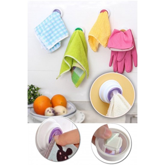 Pazariz 2 Adet Havlu Bez Tutucu - Banyo Mutfak Havlu Askısı