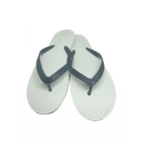 Pazariz Parmak Arası Anatomik Taban Dayanıklı Günlük Terlik Plaj Deniz Terliği Beyaz Siyah Desenli