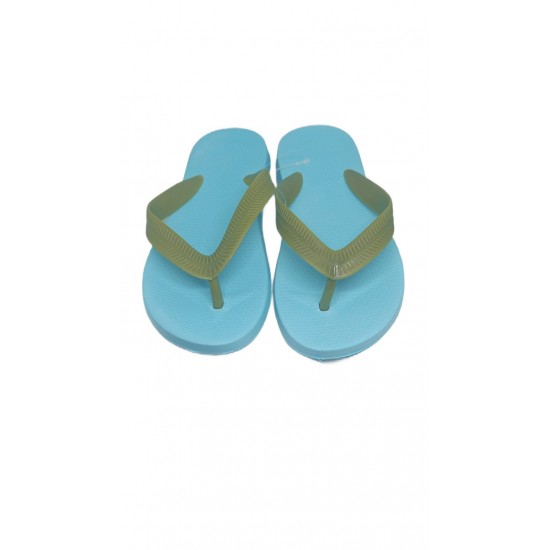 Pazariz Parmak Arası Anatomik Taban Dayanıklı Günlük Terlik Plaj Deniz Terliği Mavi Haki Düz