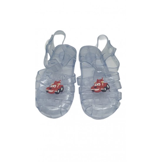 Pazariz Çocuk Dayanıklı Günlük Plaj Deniz Köy Ayakkabısı Şeffaf