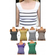  Kare Yaka Atlet Triko Bluz Crop S / M / L Beden Uyumlu