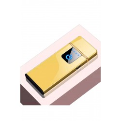 Pazariz Gold Parmak İzi Dokunmatik Tesla Çakmak Usb Şarj Anti-rüzgar Elektronik Çakmak