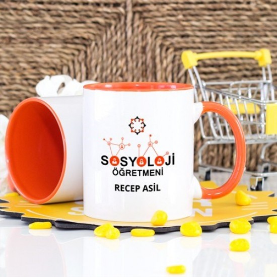 Sosyoloji Öğretmeni Kupa Bardak - Turuncu