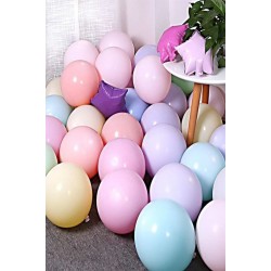 Makaron Pastel Karışık Renk 50 Li Balon